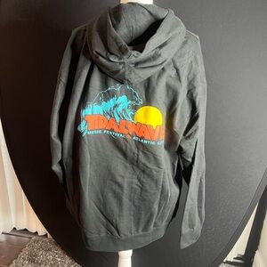 Black tidalwave Hoodie for Men